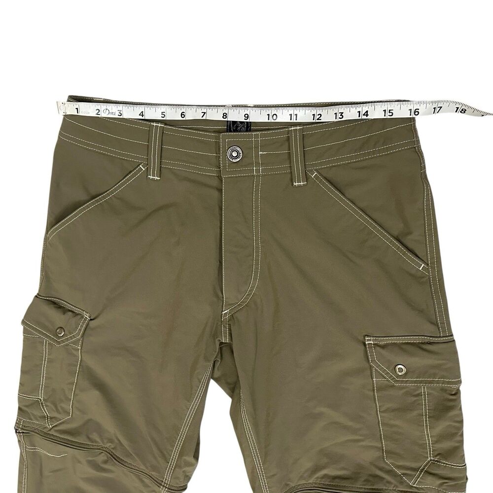 Kuhl Pants Mens 32 Green Renegade Cargo Convertible Stealth Hiking Outdoor 32x29 - Picture 4 of 11